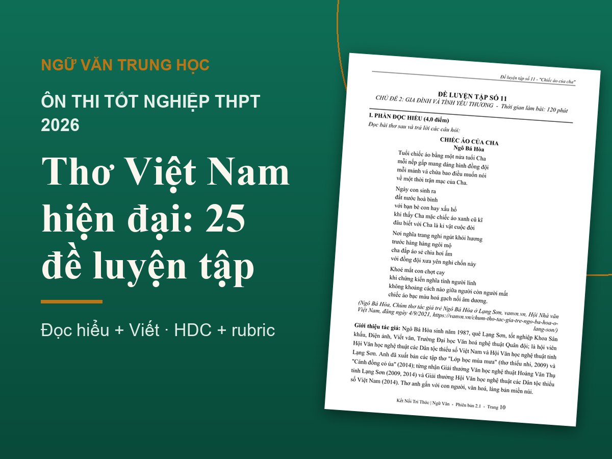 Thơ Việt Nam hiện đại: 25 đề luyện tập