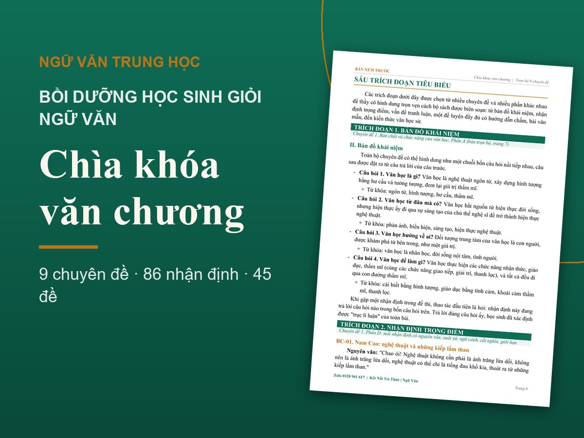 Chìa khóa văn chương (Cẩm nang ôn HSG Văn)