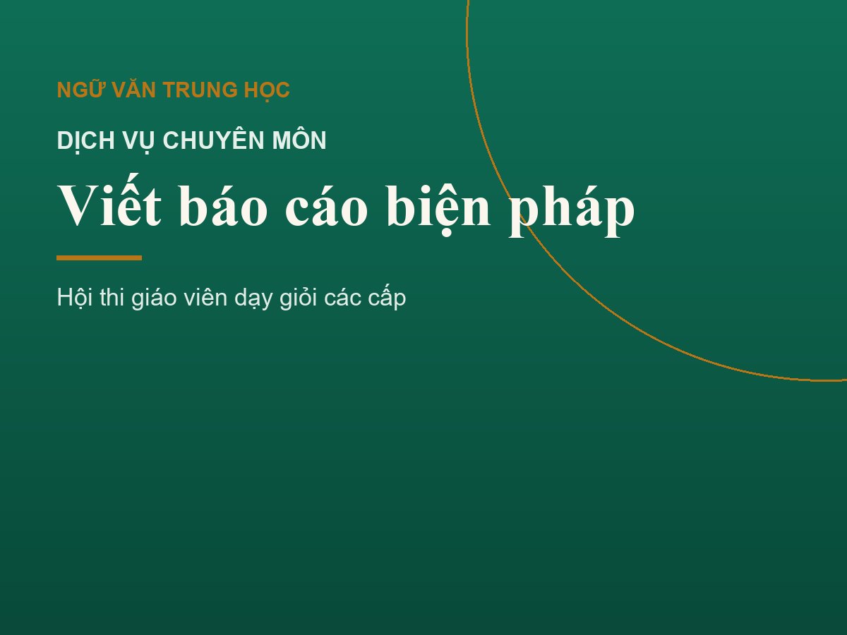 Viết báo cáo biện pháp