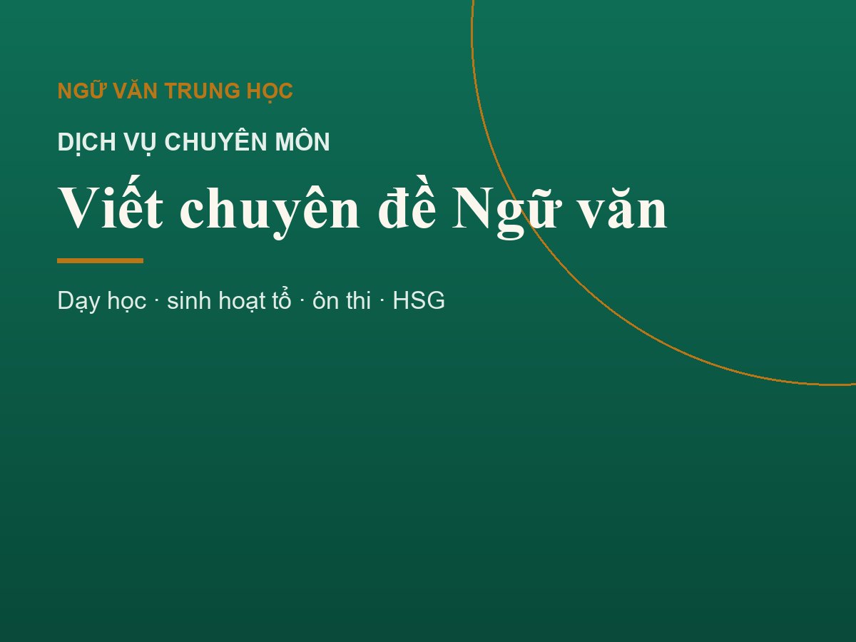 Viết chuyên đề Ngữ văn